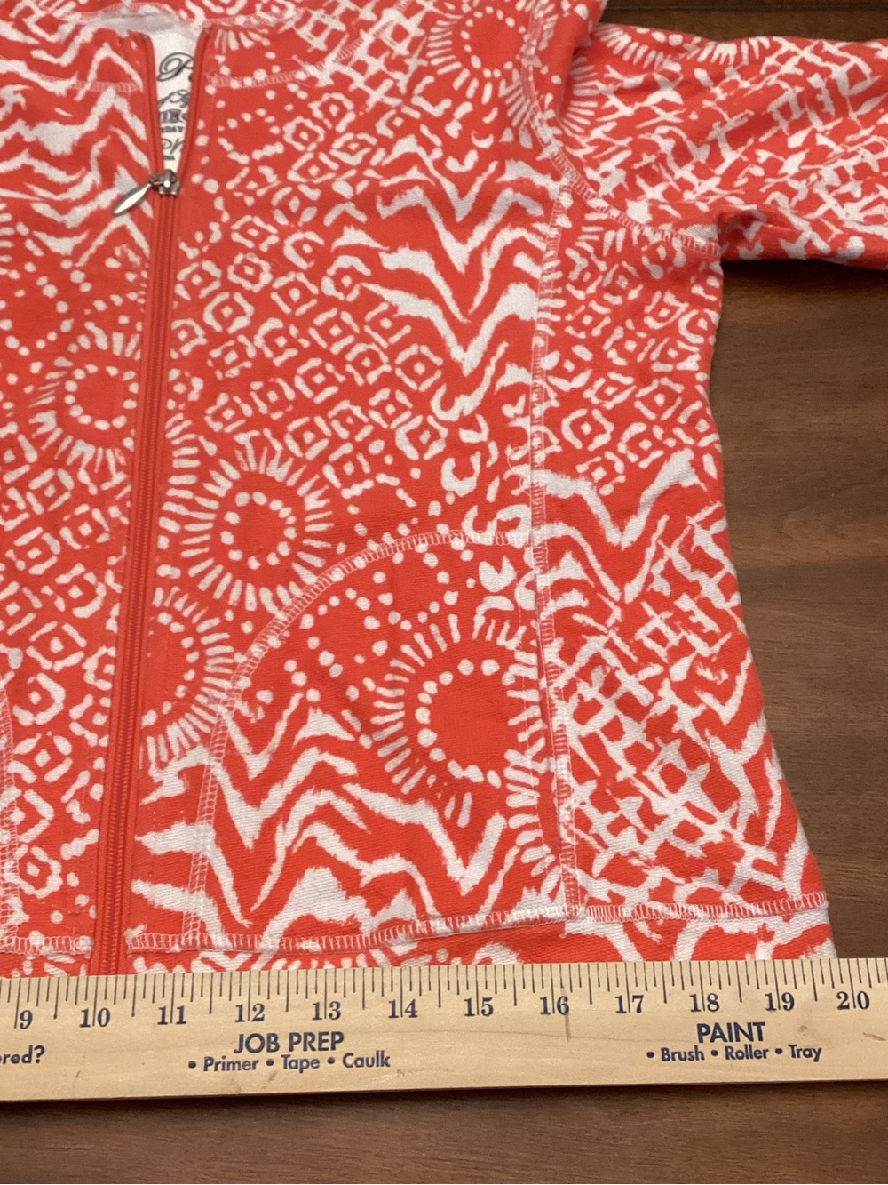 Onque Petite Elements of Style Clothing Ladies Orange/White Zip Jacket Size PM - Picture 9 of 11